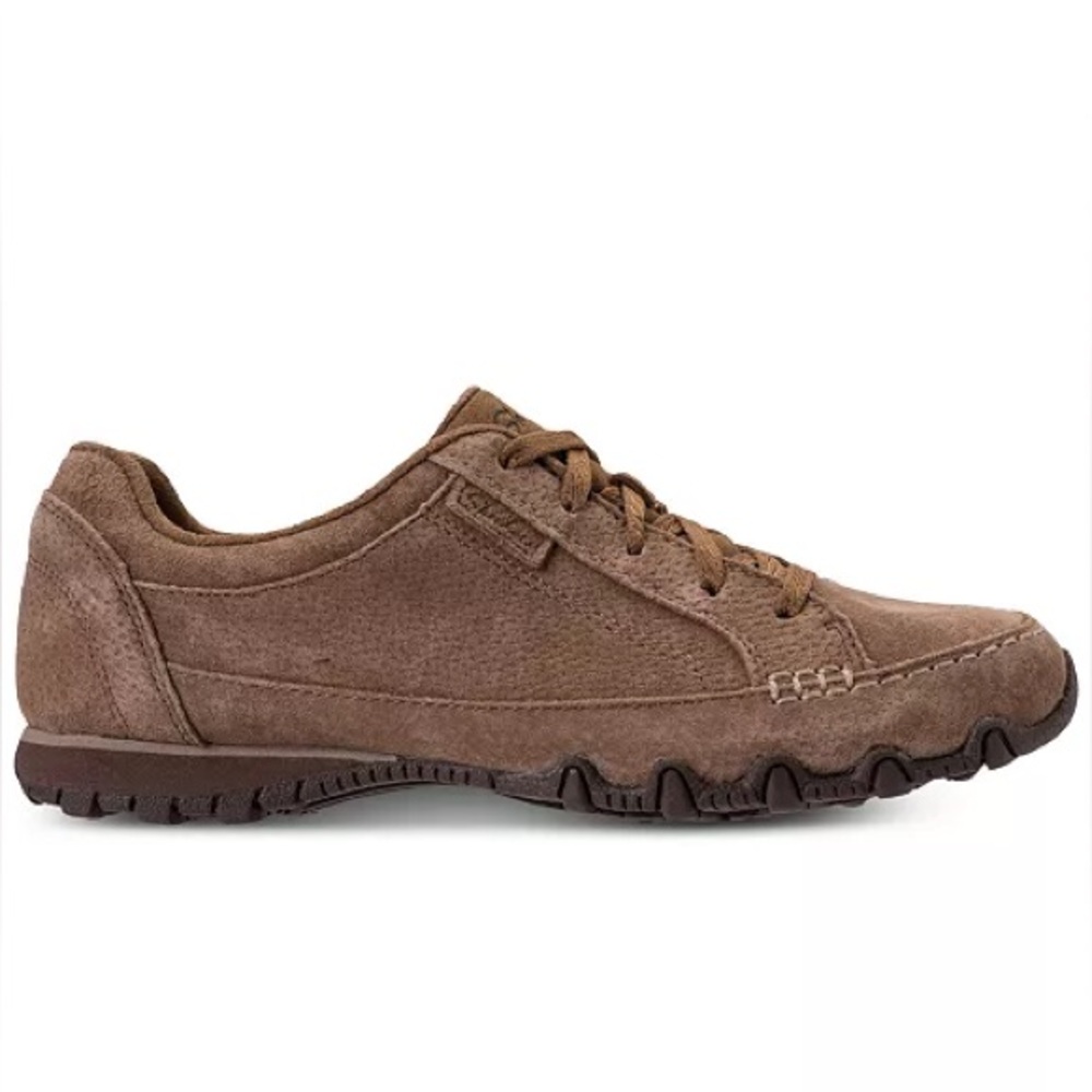 Skechers Sneakers Womens Bikers Curbed 49336 Brown Tan Casual Shoes Size 7.5